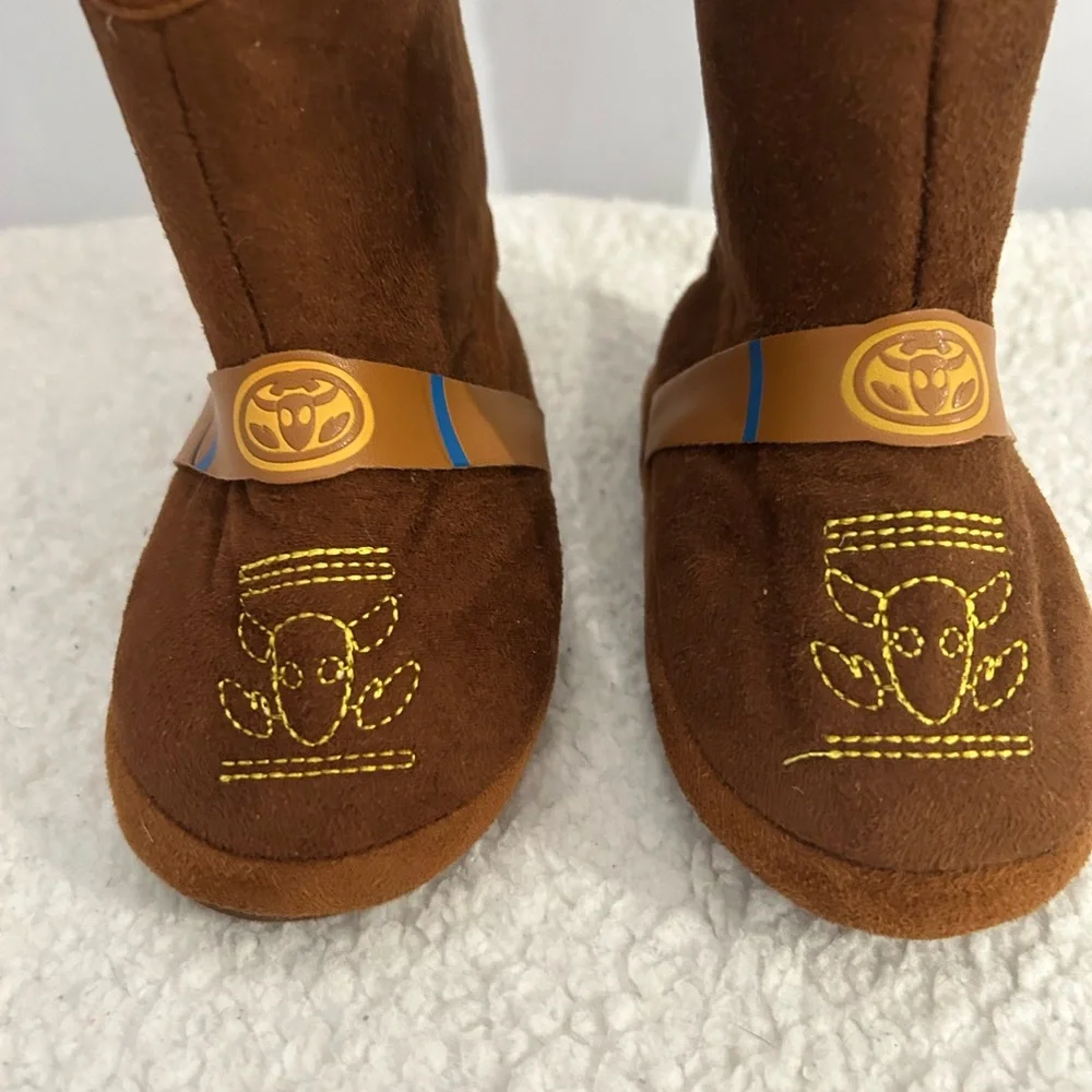 Disney Toy Story Woody Boot Toddler Sz 7-8 Pull On Slippers Cowboy